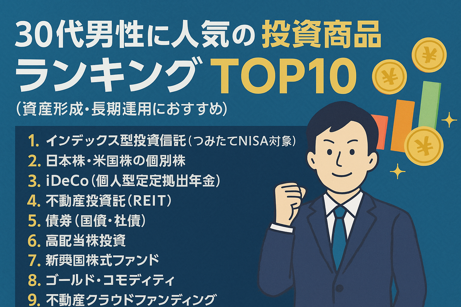 30代男性に人気の投資商品ランキングTOP10【資産形成・長期運用におすすめ】 - 家族と猫とお金のはなし | 30代男性のライフハックブログ